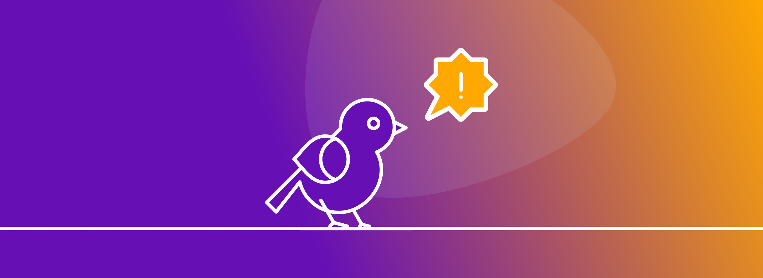 Illustration of a canary singing a warning sign